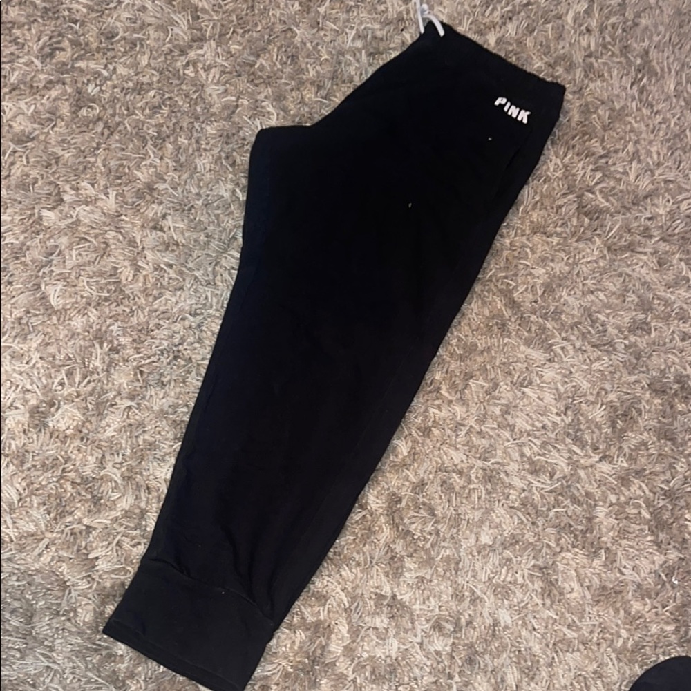 PINK Black Joggers